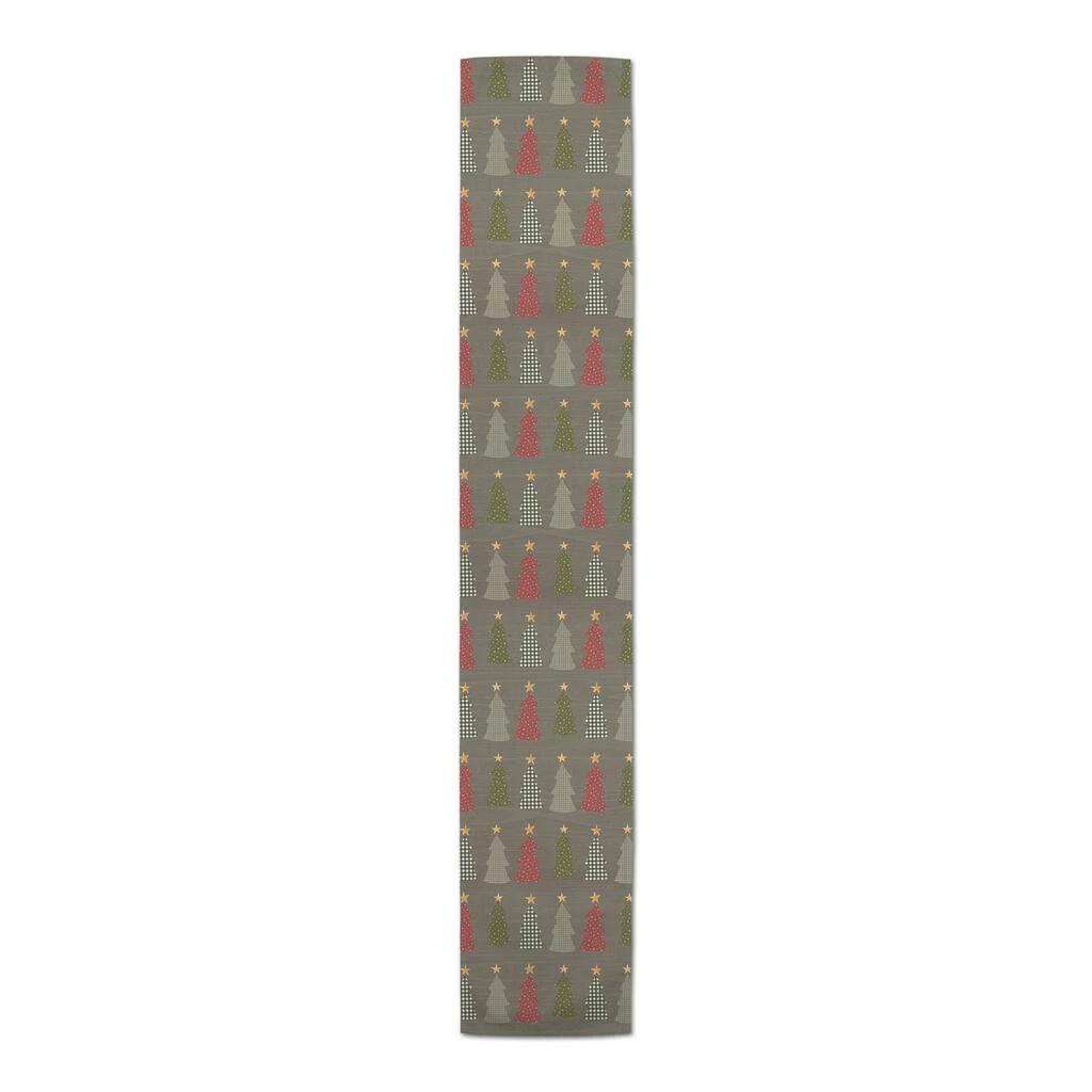 Best deal ๐ 90" Gray Tree Pattern Cotton Twill Runner by Designs Direct ๐ - Image 3