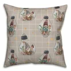 Flash Sale โญ Gray & White Check Gnome Globe Pattern Throw Pillow by Designs Direct โค๏ธ
