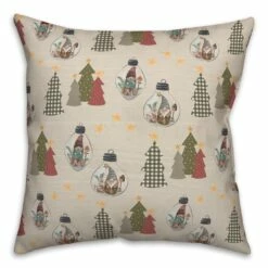 Flash Sale ๐ Cream Tree & Globe Pattern Throw Pillow by Designs Direct ๐