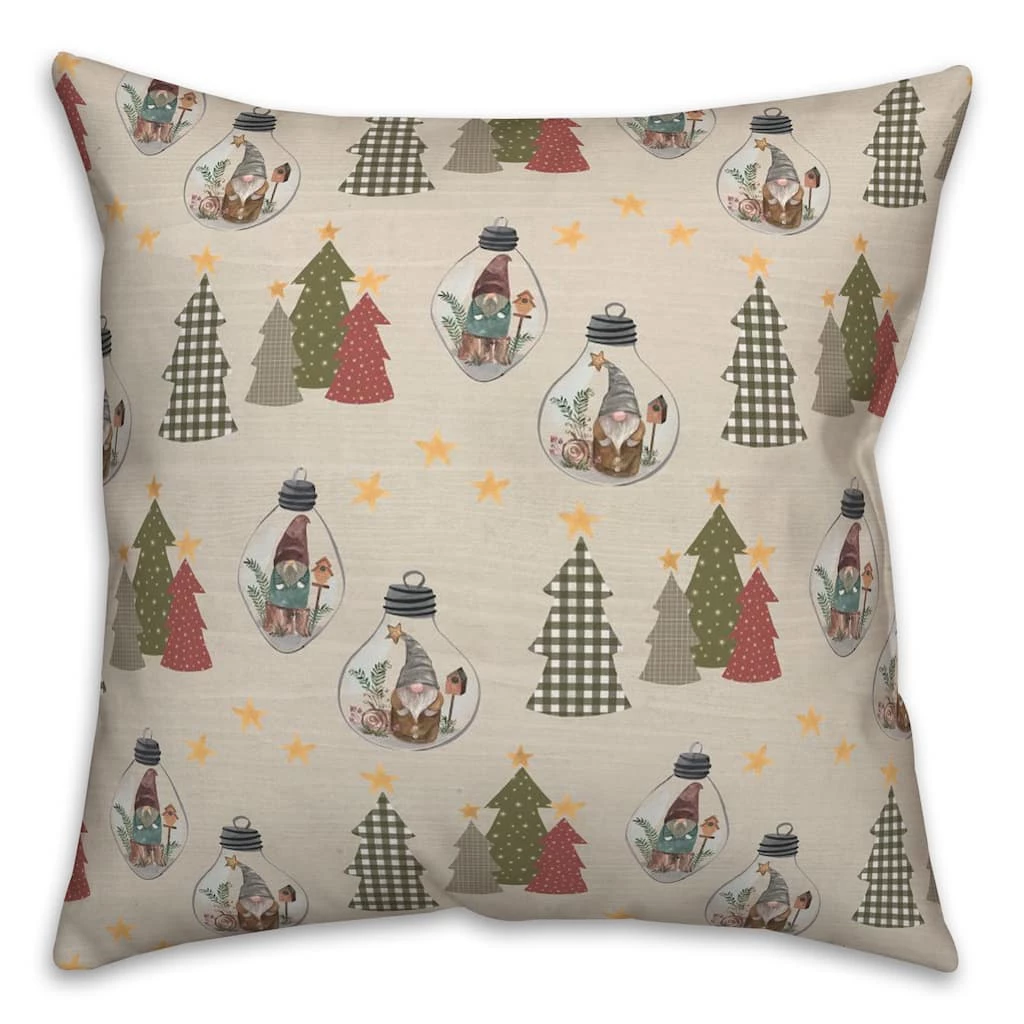 Flash Sale 👍 Cream Tree & Globe Pattern Throw Pillow by Designs Direct 😍 - Image 2