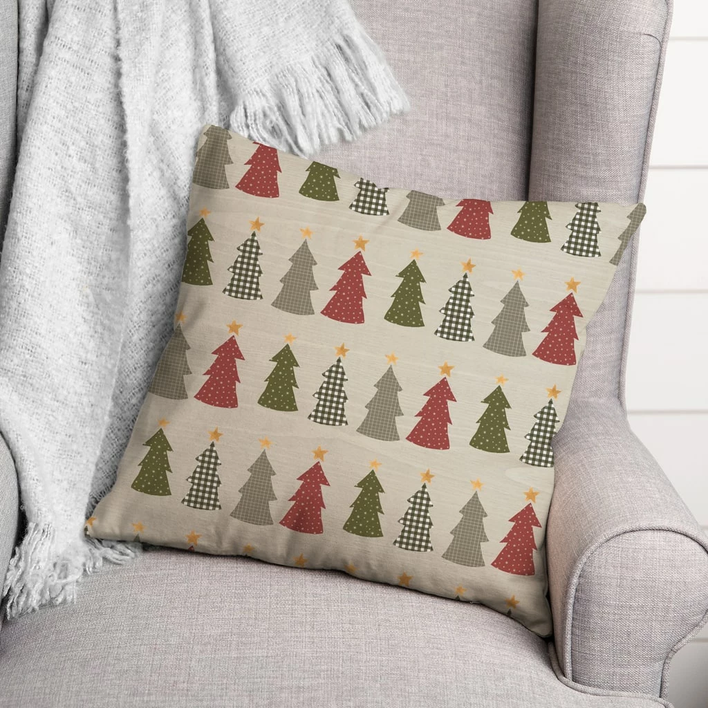 Coupon ๐ Cream Tree Pattern Throw Pillow by Designs Direct ๐ - Image 3