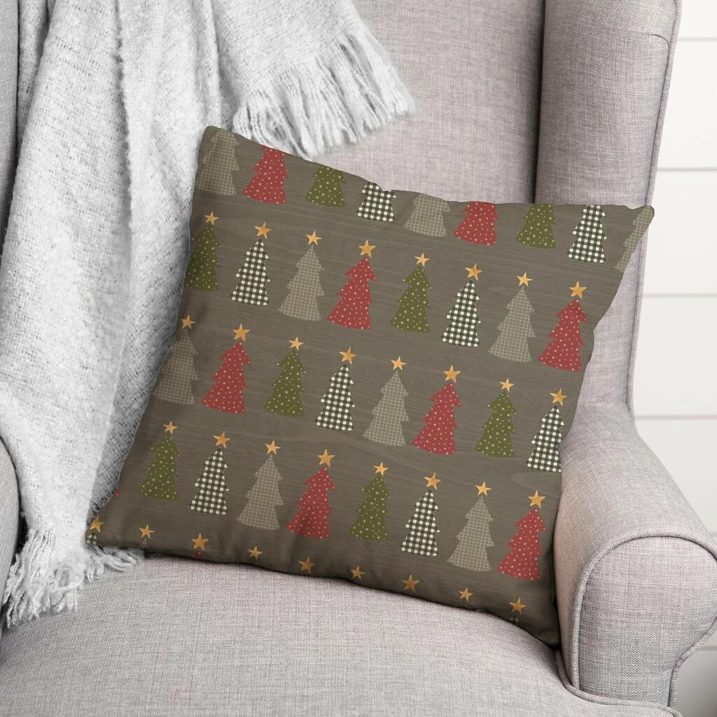 Outlet ✨ Gray Tree Pattern Throw Pillow by Designs Direct 😀 - Image 3