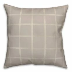 Brand new ❤️ Gray & White Check Throw Pillow by Designs Direct ✔️