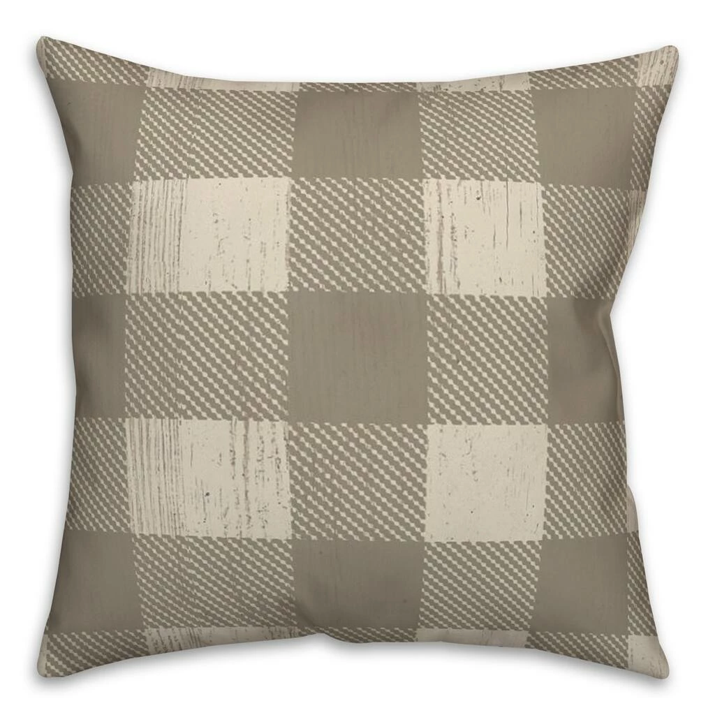 Flash Sale ๐ Taupe Buffalo Check Throw Pillow by Designs Direct ๐