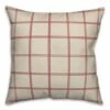 Brand new ✔️ Cream & Red Check Throw Pillow by Designs Direct 🤩