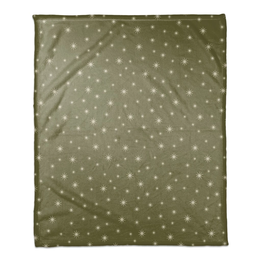 Budget 🛒 Green Twinkle Coral Fleece Blanket by Designs Direct 🔔