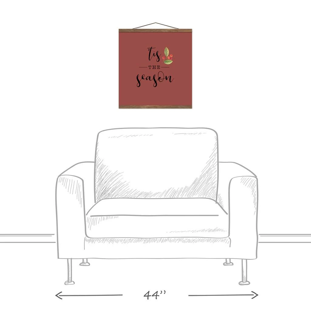 Best deal 🥰 Red Tis the Season Hanging Canvas in Teak Frame by Designs Direct ❤️ - Image 3