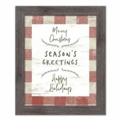 Top 10 ๐ฅฐ Red Buffalo Check Holiday Phrases Print in Western Gray Frame by Designs Direct ๐