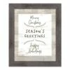 Budget 🔔 Gray Buffalo Check Holiday Phrases Print in Western Gray Frame by Designs Direct 🎉