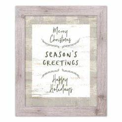 Buy 🎉 Gray Buffalo Check Holiday Phrases Print in Western White Frame by Designs Direct ⭐