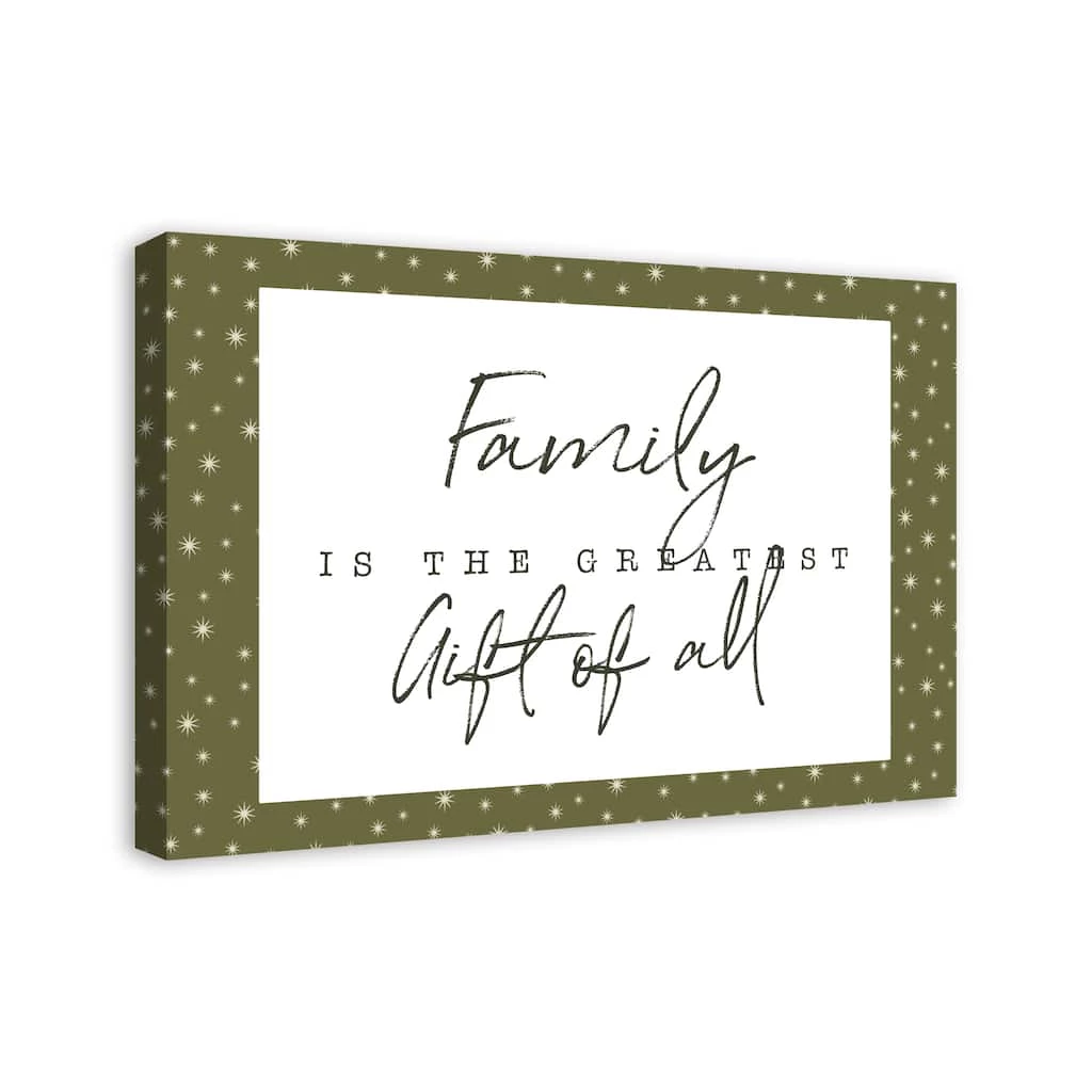 Cheap π Family Greatest Gift Green Twinkle Canvas Wall Art by Designs Direct π₯ - Image 2