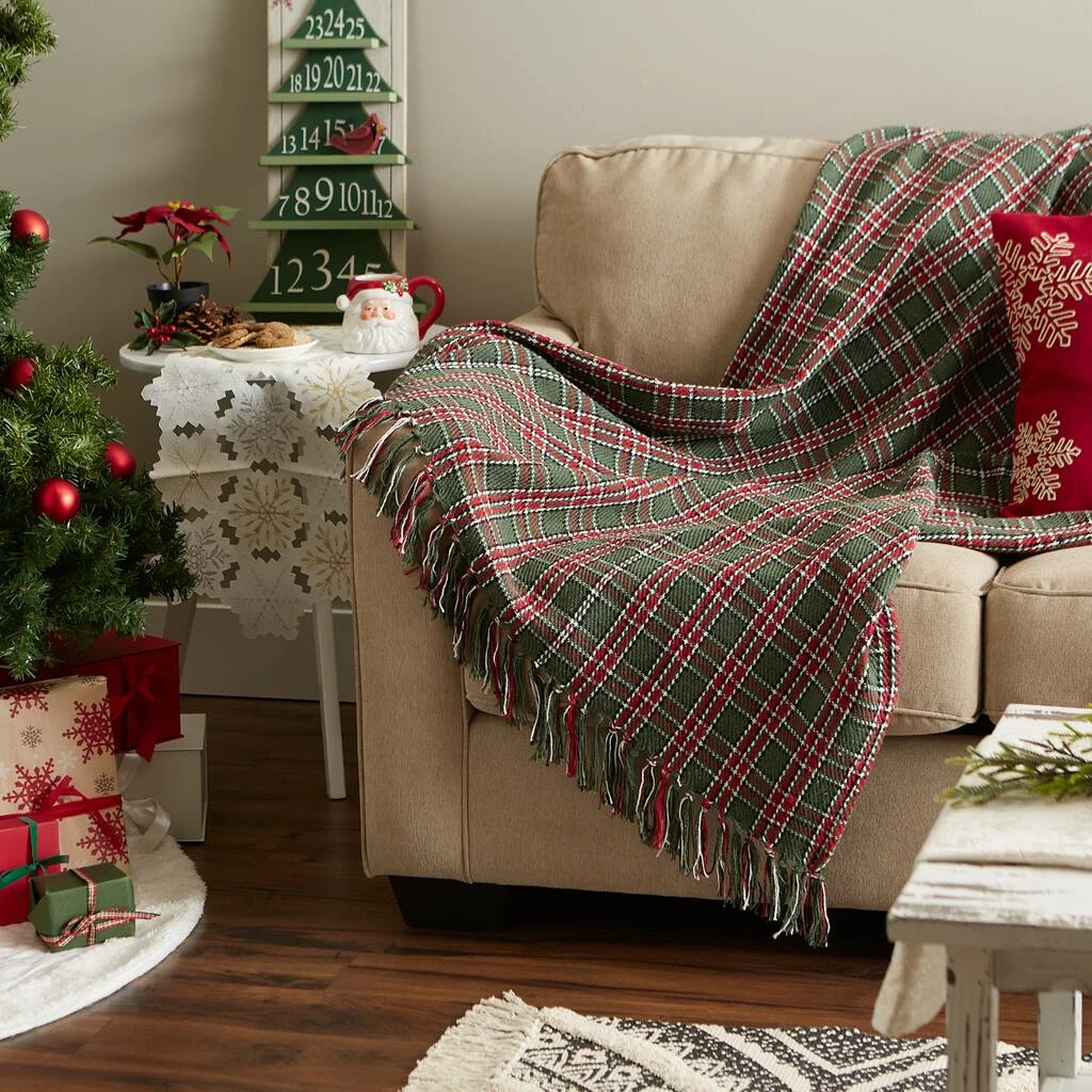 Coupon π₯° DII® O π Christmas Tree Plaid Recycled Cotton Throw π - Image 5