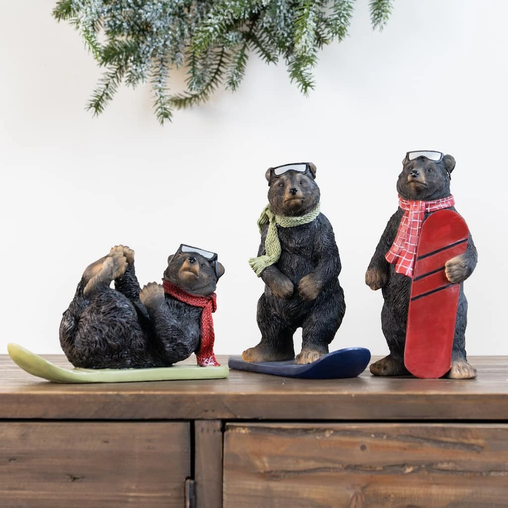 Flash Sale βοΈ Bear Snowboard Figurine Set by Melrose β¨ - Image 5