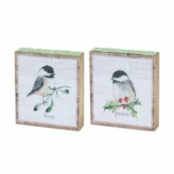 Hot Sale 😉 6" Chickadee Block Sign Set, 6ct. by Melrose 🔔