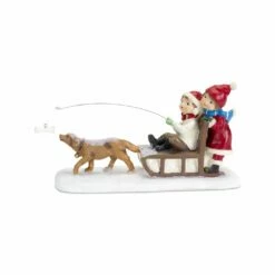 Best deal 🤩 10" Children On Sled Figurine by Melrose 👏
