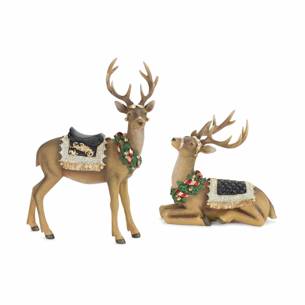 Hot Sale π€© Holiday Deer Figurine Set, 9.5" & 15.75" by Melrose π§¨