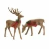 Discount ❤️ Faux Wood Deer Figurine Set, 6.75" & 13.75" by Melrose 👍