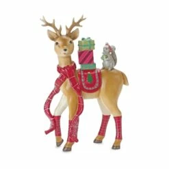 Flash Sale 😀 10" Deer & Squirrel Figurine by Melrose 🔔