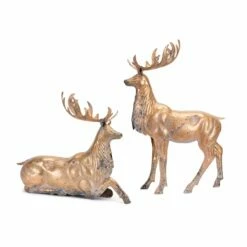 Wholesale ๐ Copper Deer Figurine Set, 14" & 22" by Melrose ๐คฉ
