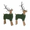 Hot Sale 🔥 Deer with Green Sweater Figurine Set, 10.75" & 12" by Melrose 🥰