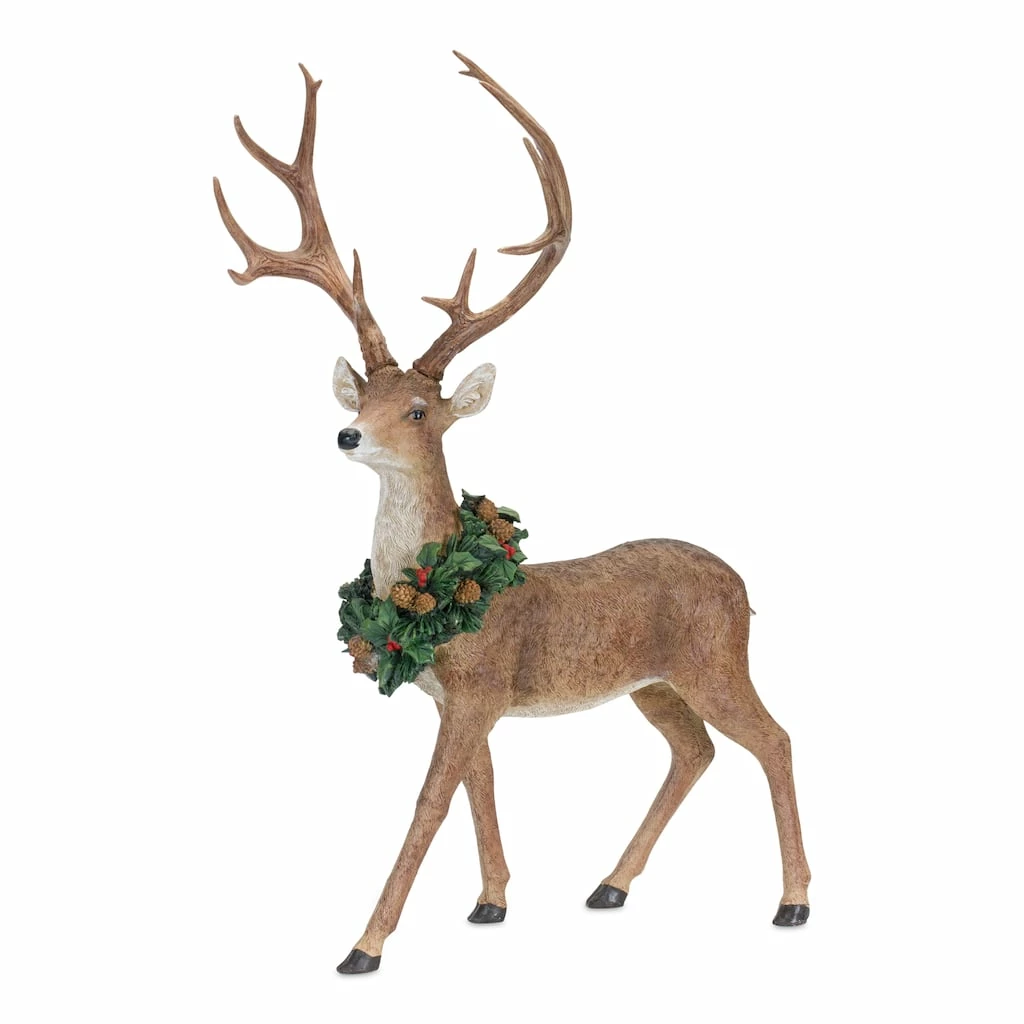 Best deal π Deer with Wreath Figurine Set, 28" & 28.5" by Melrose β¨ - Image 3