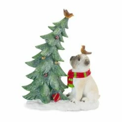 Deals 👍 11.25" Pug with Tree Figurine by Melrose ❤️