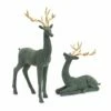 Deals ✨ Flocked Deer Figurine Set, 10" & 19" by Melrose 🎉