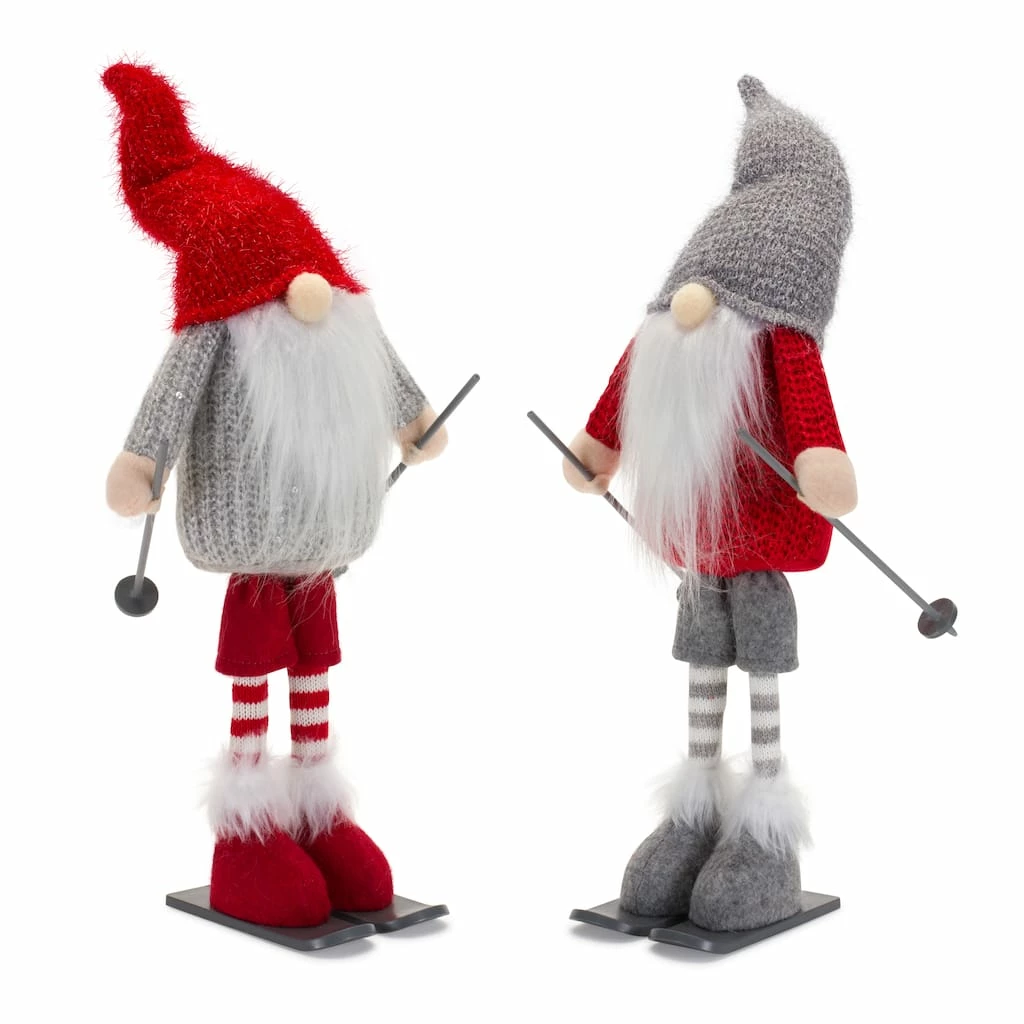 Promo π 14.25" Skiing Gnome Figurine Set by Melrose π₯