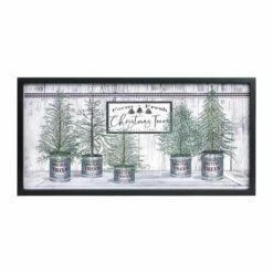 Coupon 👍 Farm Fresh ❄ Christmas Trees Framed Wall Art by Melrose 👏