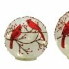 New 🧨 Cardinal LED Glass Globe Set, 4.5", 6" & 7" by Melrose 🎉