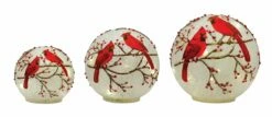 New ๐งจ Cardinal LED Glass Globe Set, 4.5", 6" & 7" by Melrose ๐