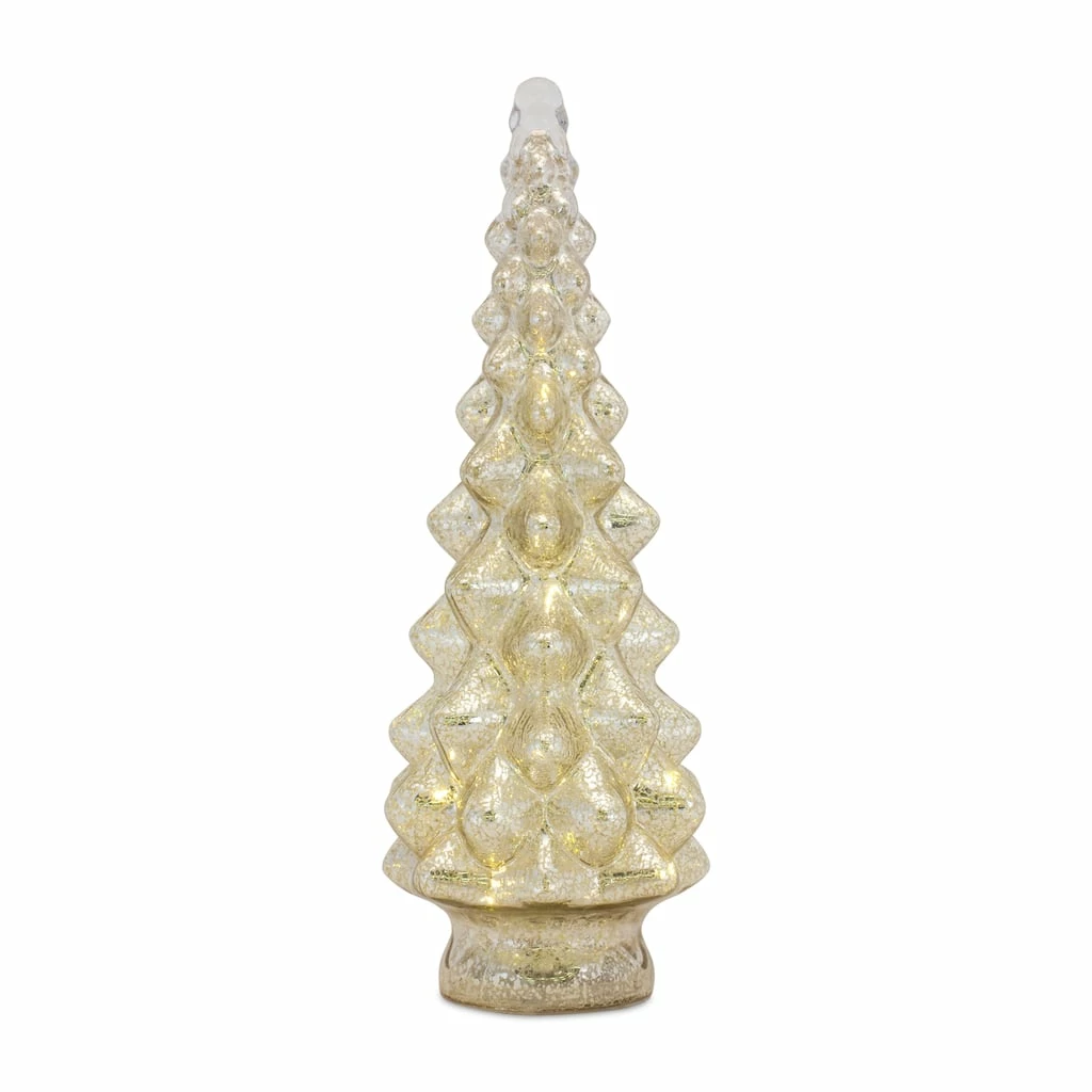 Brand new β Silver LED Glass π Christmas Tree Set, 10", 13.25" & 15.5" by Melrose π - Image 2
