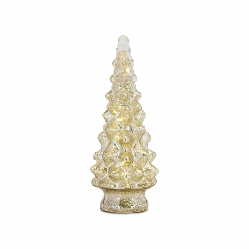 Brand new β Silver LED Glass π Christmas Tree Set, 10", 13.25" & 15.5" by Melrose π - Image 3