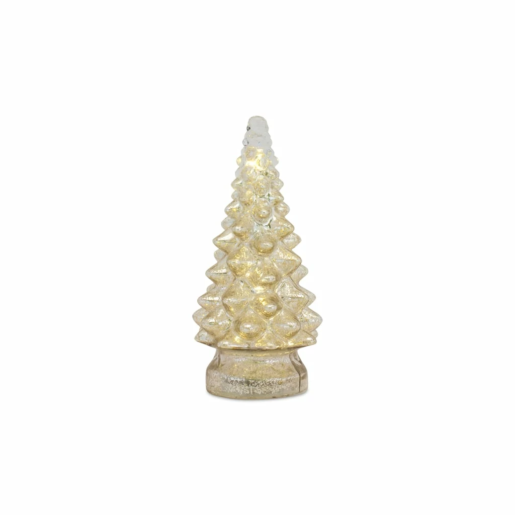 Brand new β Silver LED Glass π Christmas Tree Set, 10", 13.25" & 15.5" by Melrose π - Image 4