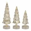Brand new 😀 Glass LED 🔔 Christmas Tree Set, 8.25", 11" & 13" by Melrose ✨