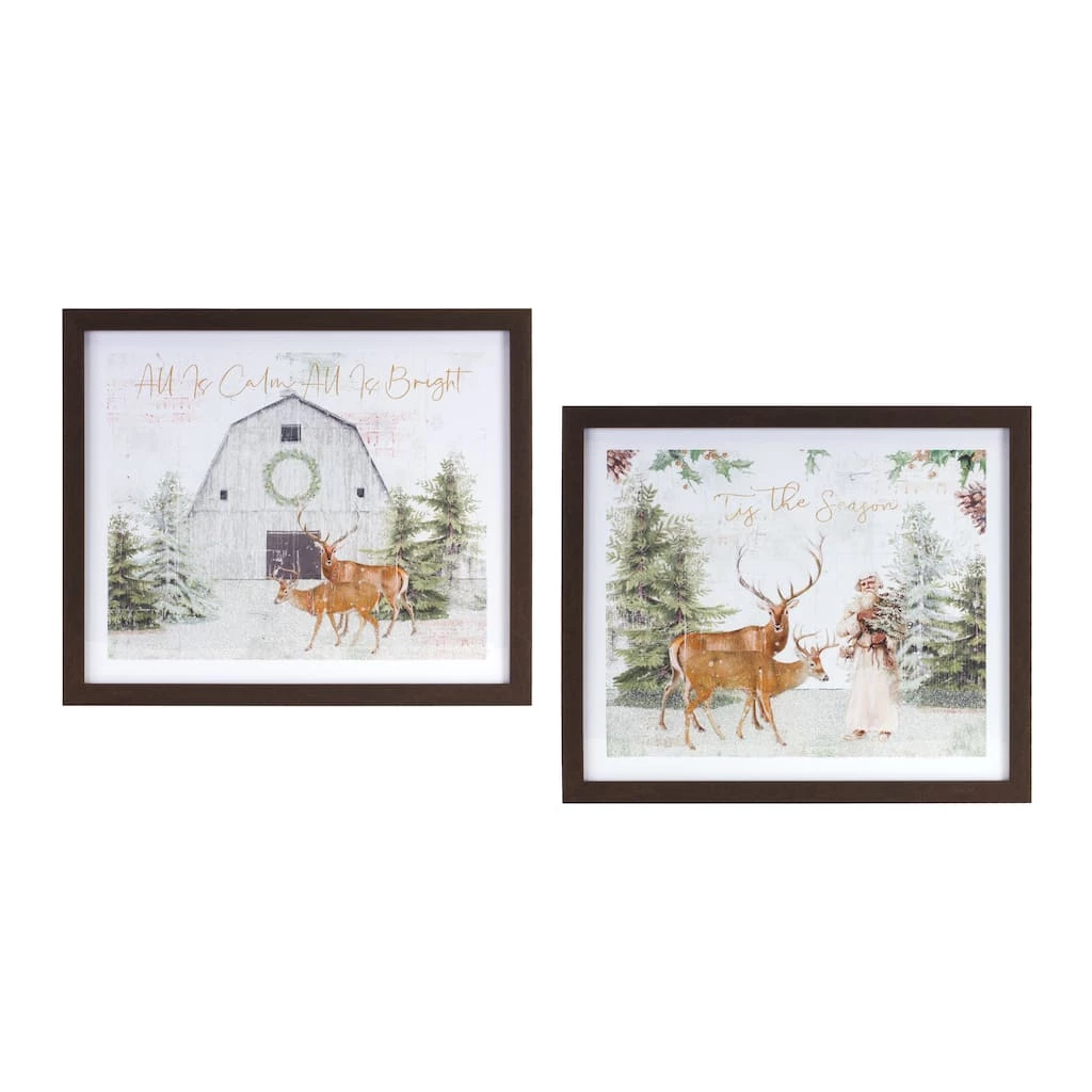 Top 10 π― 13" Santa & Deer Frame Set by Melrose β