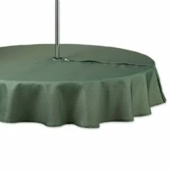 Discount 👍 Artichoke Tonal Lattice Print Outdoor Tablecloth With Zipper 60" Round by DII 🔥