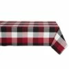 New 🤩 Cardinal Red Tri Color Check Tablecloth 60" x 120" by DII 😉
