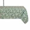 Promo 🛒 Artichoke Green Floral Print Outdoor Tablecloth with Zipper, 60" x 84" by DII ⭐