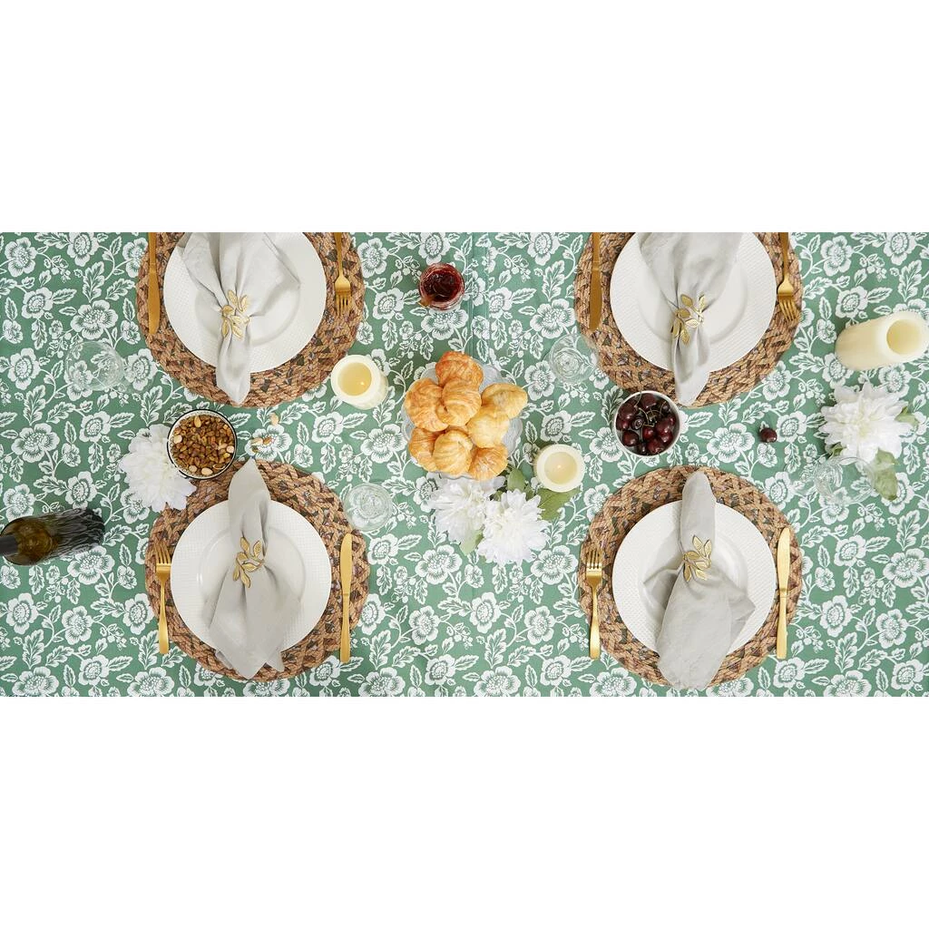 New ๐ Artichoke Green Floral Print Outdoor Tablecloth, 60" Round by DII ๐ - Image 5