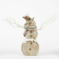 Buy ๐ 18" Snowman Statue With Twig Lights by Zingz & Thingz ๐คฉ