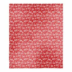 Best deal ๐คฉ Ho Ho Ho Pattern Sherpa Fleece Blanket by Designs Direct ๐