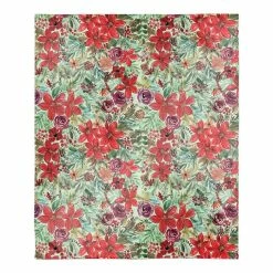 Best reviews of ⭐ Holiday Blooms Pattern Sherpa Fleece Blanket by Designs Direct 👏