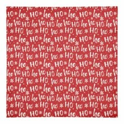 Best Pirce 🎁 Ho Ho Ho Pattern Cotton Twill Napkin by Designs Direct ✨