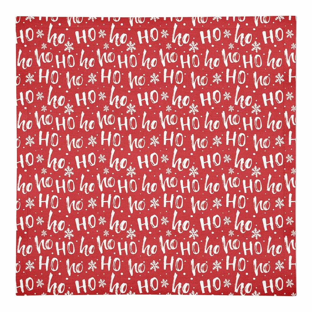 Best Pirce 🎁 Ho Ho Ho Pattern Cotton Twill Napkin by Designs Direct ✨