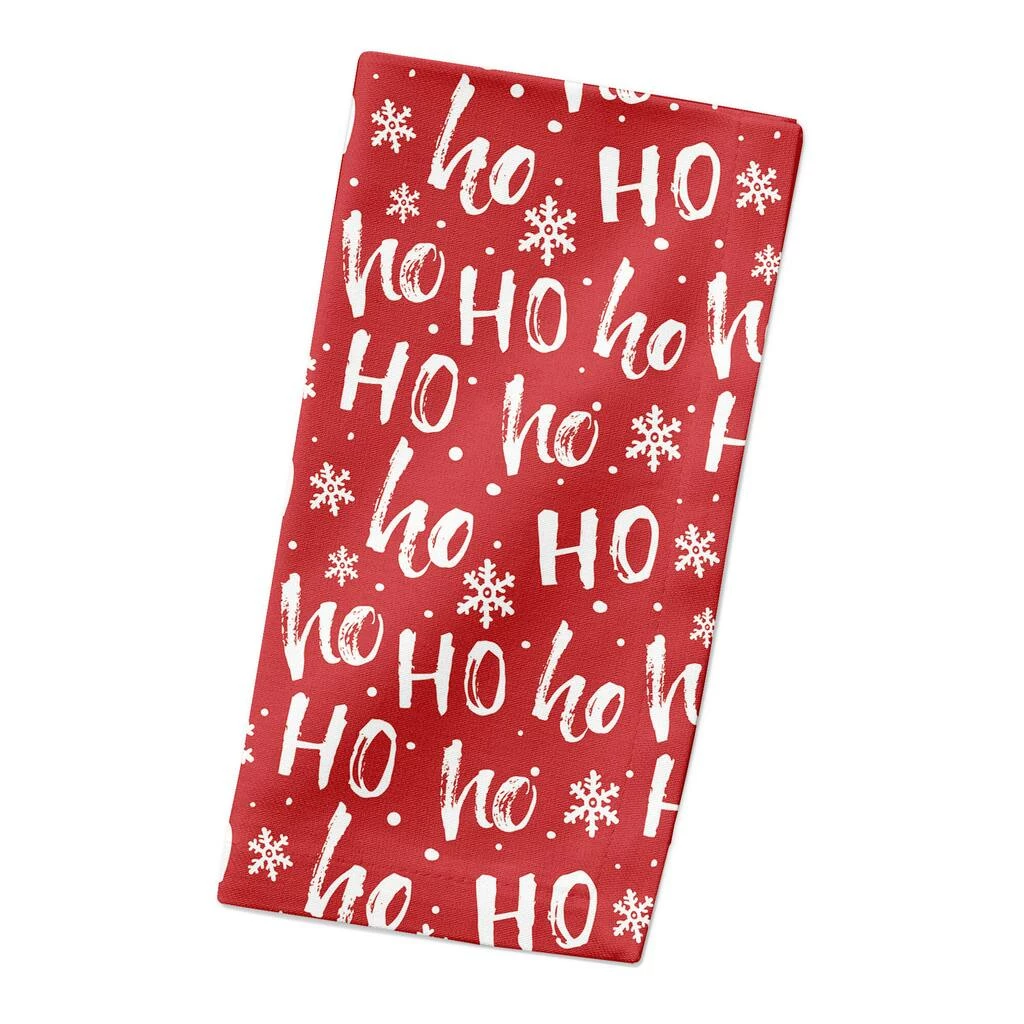 Best Pirce 🎁 Ho Ho Ho Pattern Cotton Twill Napkin by Designs Direct ✨ - Image 2