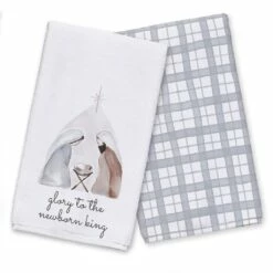 Flash Sale 🎉 Glory to the Newborn King Tea Towel Set by Designs Direct ✔️