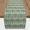 New 🧨 90'' Sage 🎅 Christmas Tree Pattern Cotton Twill Runner by Designs Direct 🎁