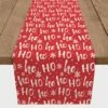 Outlet 🎁 72'' Ho Ho Ho Pattern Cotton Twill Runner by Designs Direct 🔔