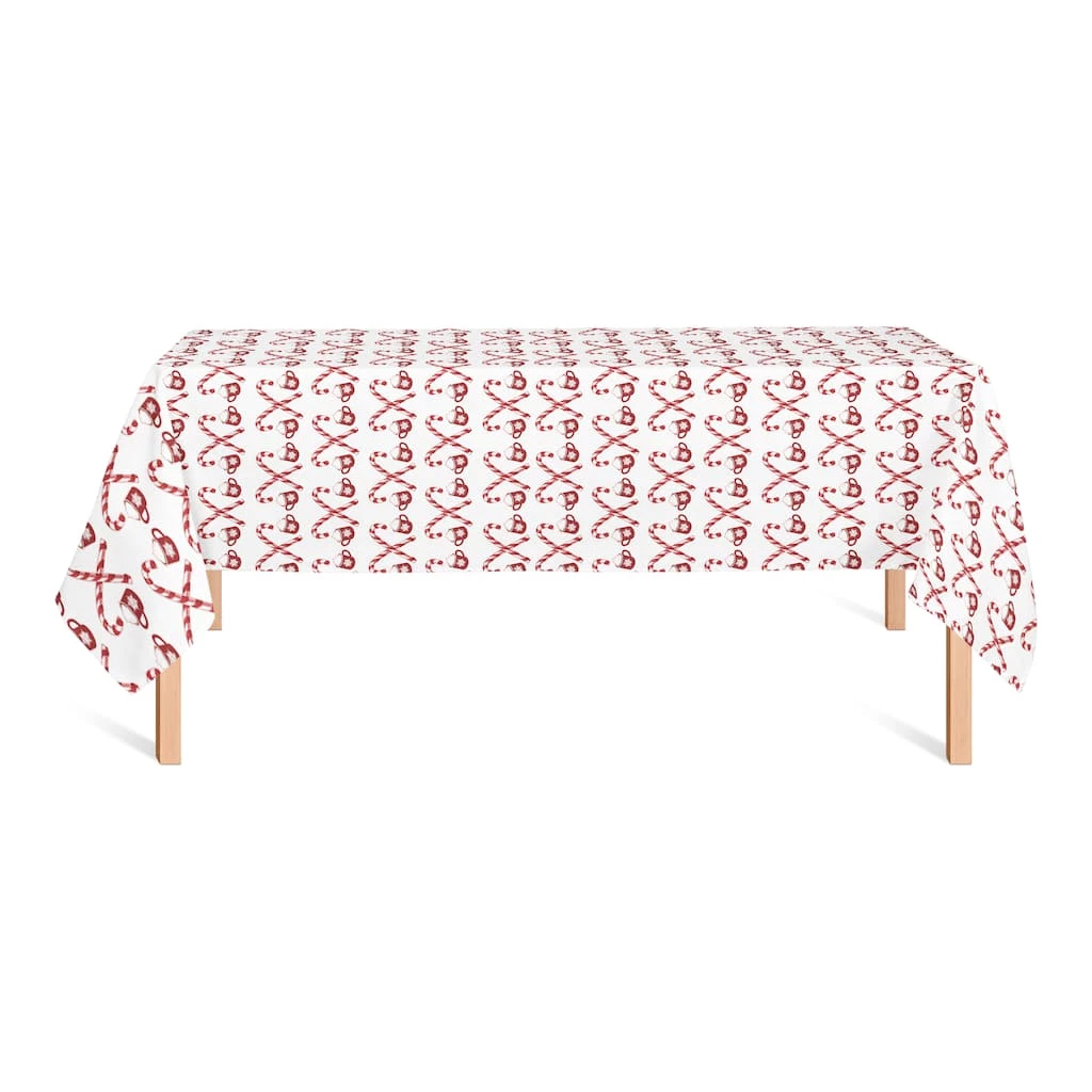 Top 10 ✨ 102'' 🍬 Candy Cane Hot Chocolate Tablecloth by Designs Direct ⭐ - Image 2